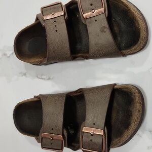 Toddler Birkenstock Stylish Brown Kids Sandals with Buckles